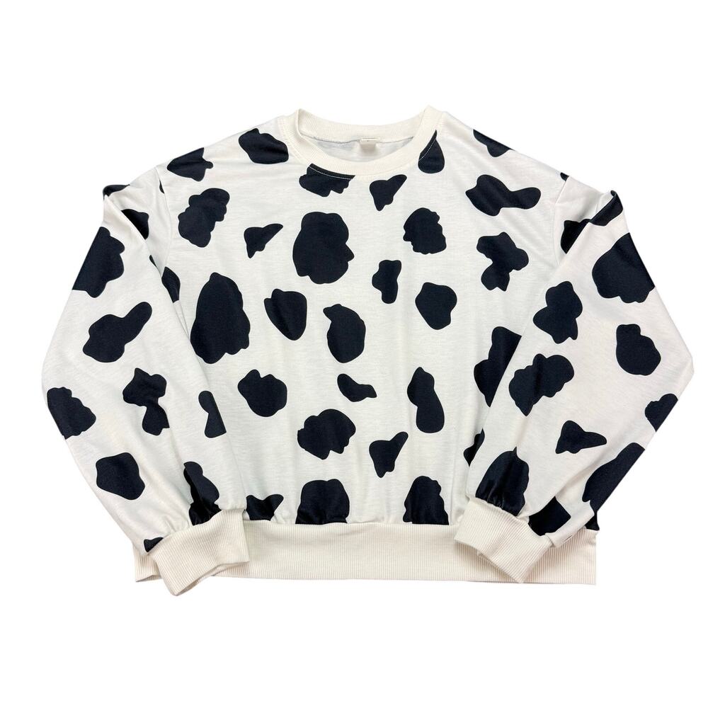 Unbranded Moo Cow Spotted Sweater‎ Womens Size S Lightweight Soft